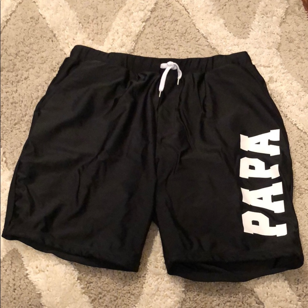 Men’s ‘PAPA’ matching family swim trunks